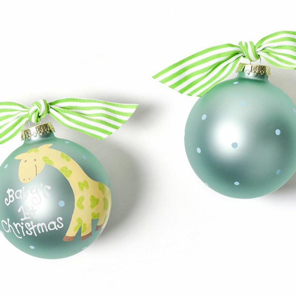 Coton Colors Baby's First Christmas Glass Ornament
